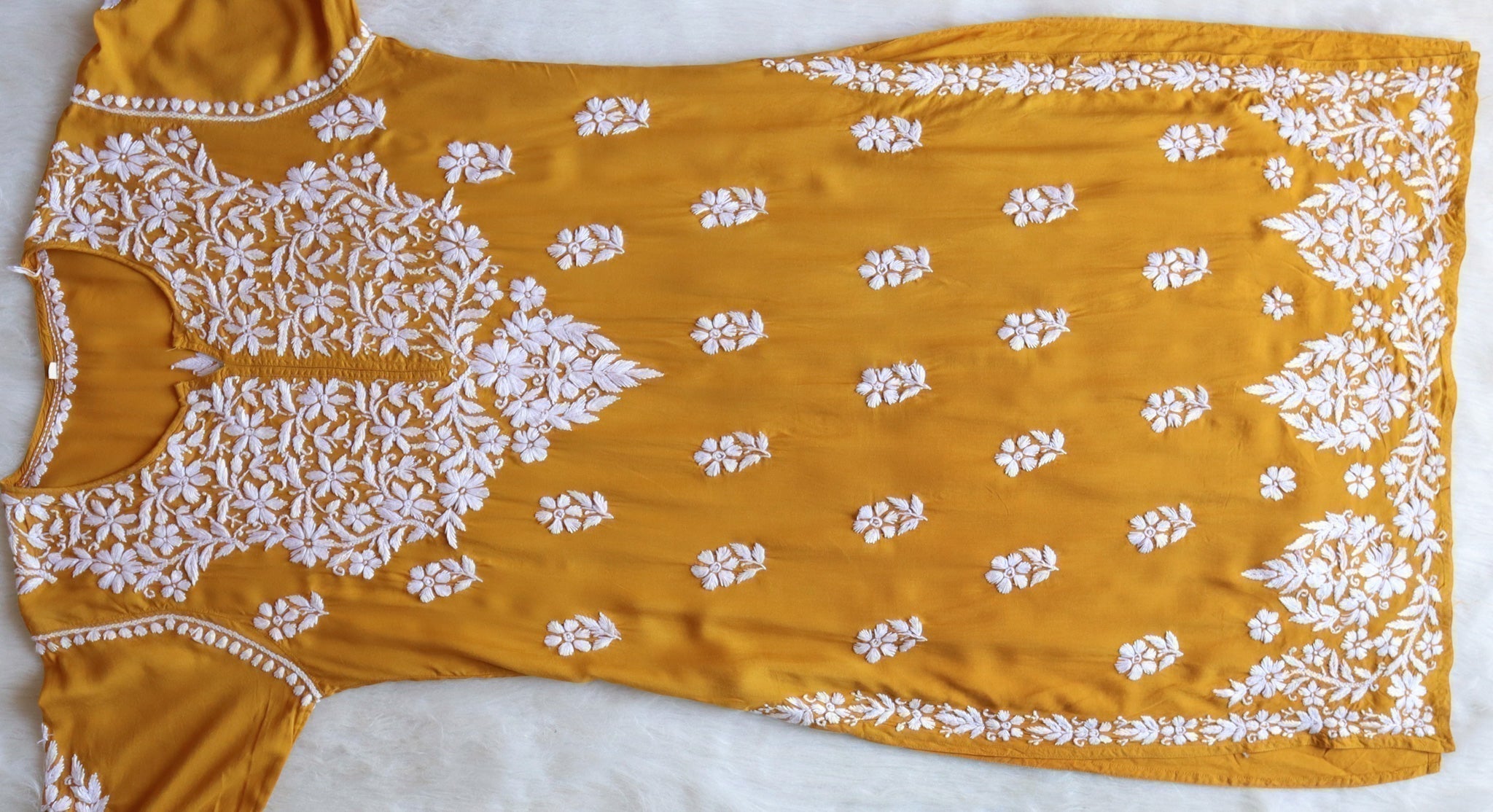 Safaa Mustard Yellow Long Modal