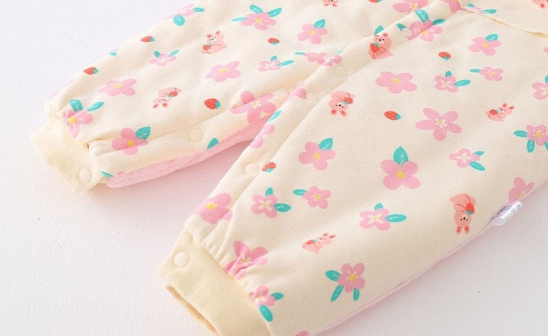 Emma Floral Baby Girls Cotton Blend Romper – Soft and Stylish Infant Outfit