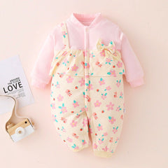 Emma Floral Baby Girls Cotton Blend Romper – Soft and Stylish Infant Outfit