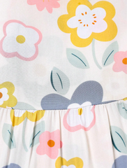 Everyday Colourful Girls Flower Dress – Jubilant Cotton Blend Casual Wear