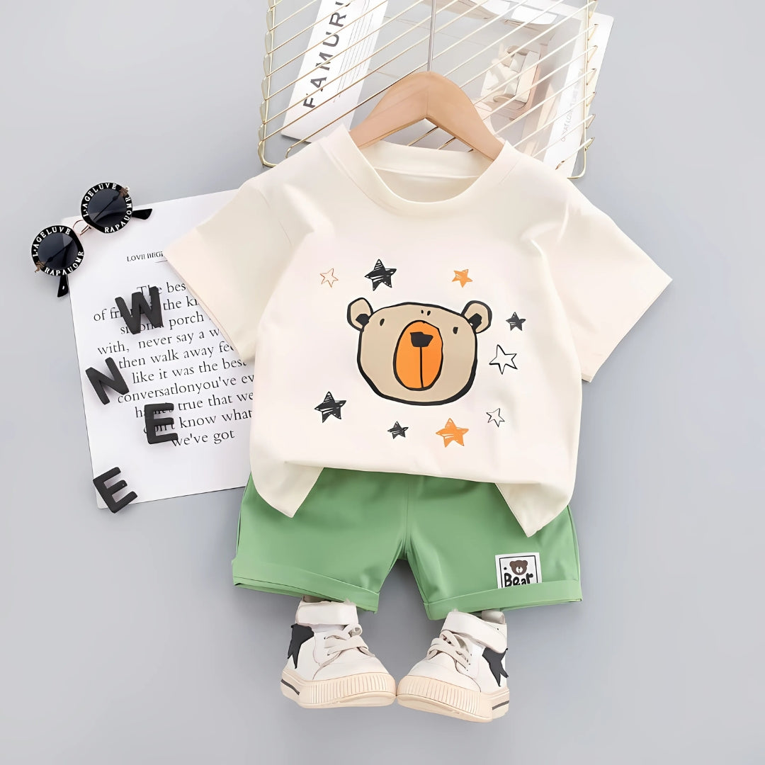 Everyday Fun Boys Cotton Blend Casual Outfit Set – Comfortable Top and Bottom