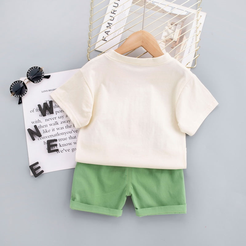 Everyday Fun Boys Cotton Blend Casual Outfit Set – Comfortable Top and Bottom