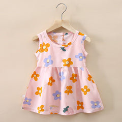 Everyday Girls Flower Dress – Soft Cotton Blend Casual Wear