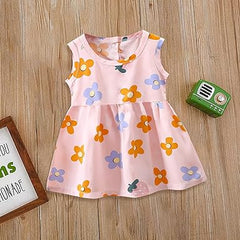 Everyday Girls Flower Dress – Soft Cotton Blend Casual Wear