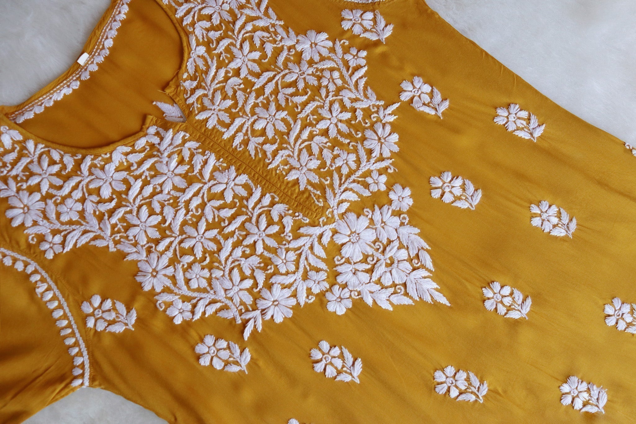 Safaa Mustard Yellow Long Modal