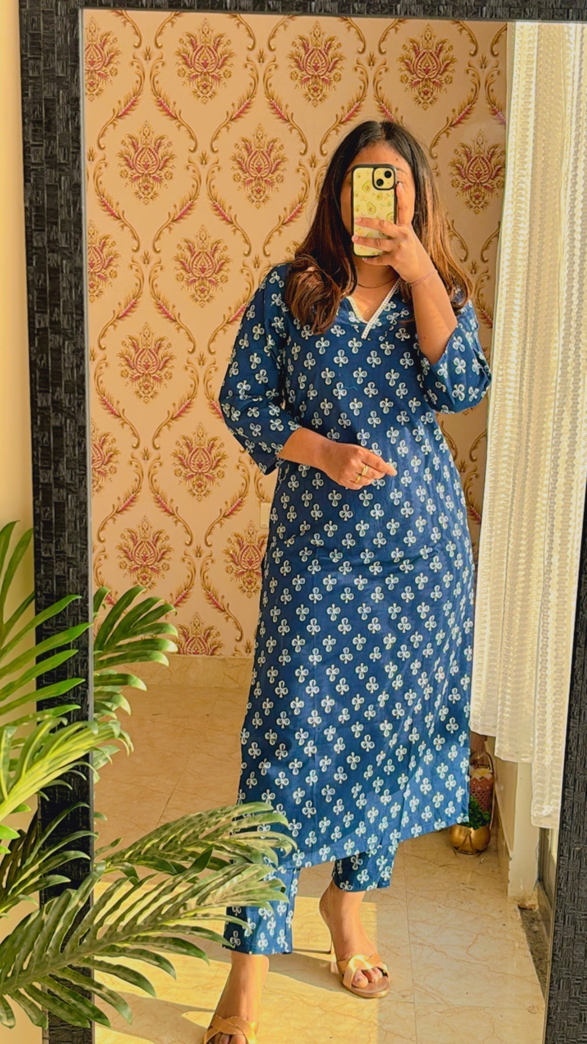 Indigo Viral Lace Suit Set - Sukoon 3.0 (Slim Fit)