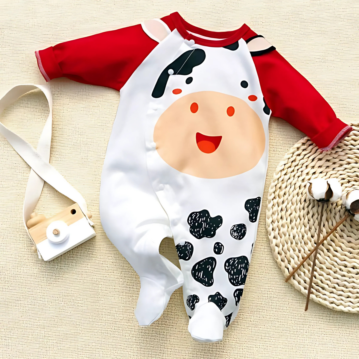 Farm Fun Baby Boys and Girls Romper – Soft Cotton One-Piece Outfit