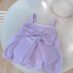 Festive Lavender Princess Girls Dress – Elegant Cotton Liner Party Wear
