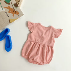 Flower Everyday Baby Girls Romper – Soft Cotton Comfy Outfit for Infants and Toddlers