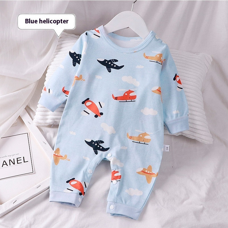 Fly Baby Airplane Boys and Girls Cotton Romper – Soft One-Piece Outfit with Airplane Design