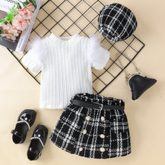 Nina Baby Girls Stylish Skirt Set with Matching Hat – Cute Cotton Blend Outfit