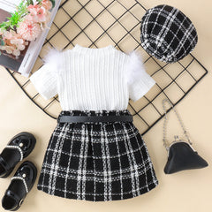 Nina Baby Girls Stylish Skirt Set with Matching Hat – Cute Cotton Blend Outfit
