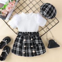 Nina Baby Girls Stylish Skirt Set with Matching Hat – Cute Cotton Blend Outfit