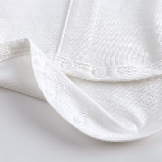 Gentleman Baby Boy White Romper with Bow Tie – Cotton One-Piece Outfit for Special Occasions