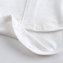 Gentleman Baby Boy White Romper with Bow Tie – Cotton One-Piece Outfit for Special Occasions