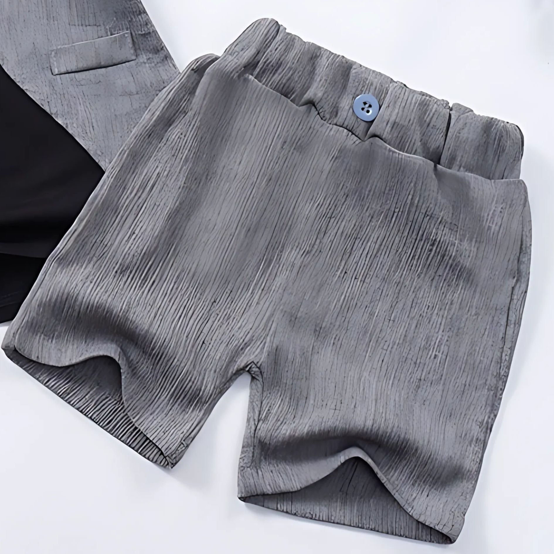 Gentleman Outfit Short Sleeve Boys Set – Smart Cotton Blend Shirt and Shorts for Special Occasions