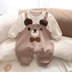 Giggle Bear Baby Romper for Boys and Girls – Soft Cotton Unisex One-Piece Outfit