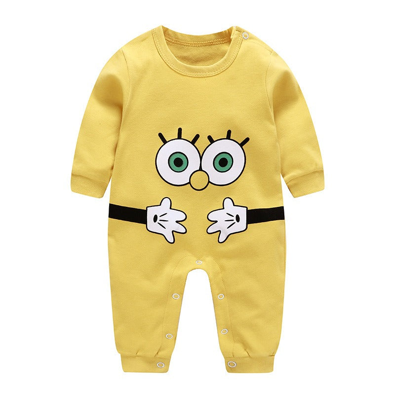 Giggly Yellow Baby Romper for Boys and Girls – Soft Cotton One-Piece Outfit