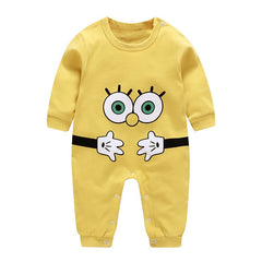 Giggly Yellow Baby Romper for Boys and Girls – Soft Cotton One-Piece Outfit