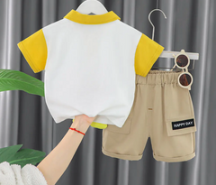 Boys Giraffe 3D Legs T-Shirt and Shorts Set – Fun Cotton Summer Outfit