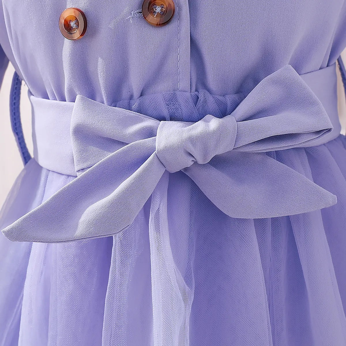 Elegant Lavender Stylish Girls Dress – Soft Cotton Blend Party Wear