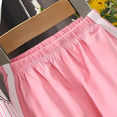 Girls Pink Cotton Lounge Set – Soft Two-Piece Outfit for Toddlers and Kids