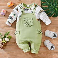 Green Vacation Baby Boys and Girls Romper – Soft Cotton One-Piece Outfit
