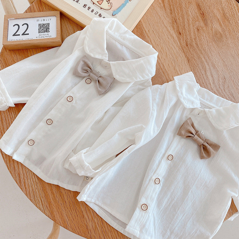 Handsome Baby Boys Shirt and Pant Set – Soft Cotton Two-Piece Outfit