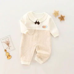 Happy Baby Boys and Girls Snuggle Bow Romper – Soft Cotton One-Piece Outfit