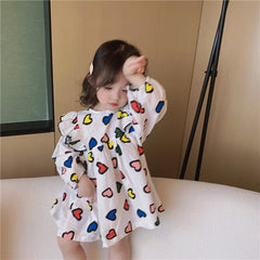 Happy Hearts Colourful Cotton Girls Dress – Comfortable Everyday and Party Wear