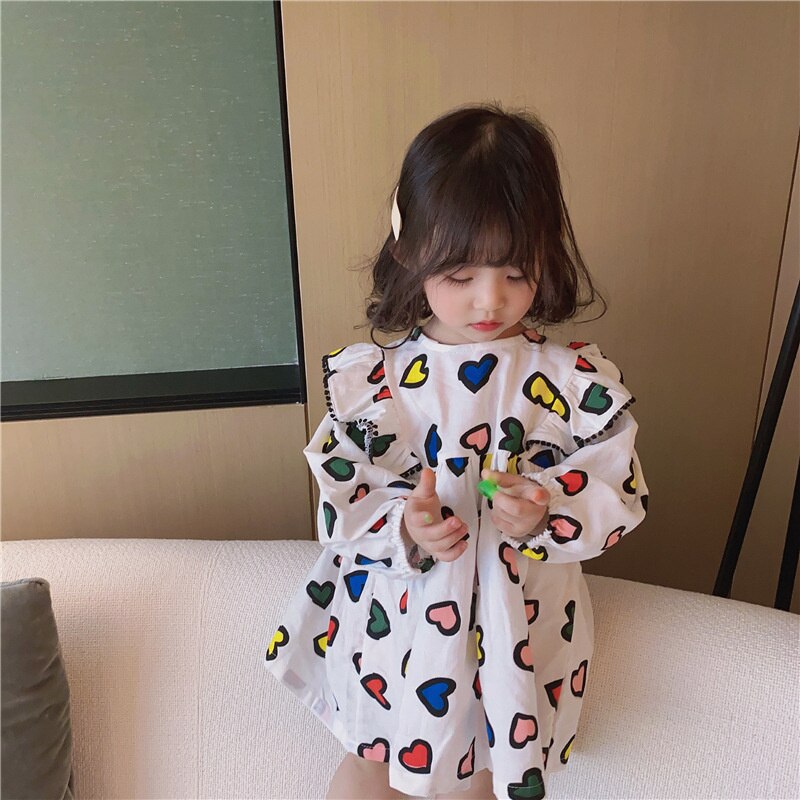 Happy Hearts Colourful Cotton Girls Dress – Comfortable Everyday and Party Wear