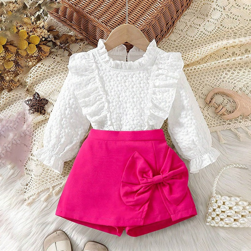 Hazel Girls Top and Skorts Set – Stylish Cotton Outfit for Kids