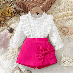 Hazel Girls Top and Skorts Set – Stylish Cotton Outfit for Kids