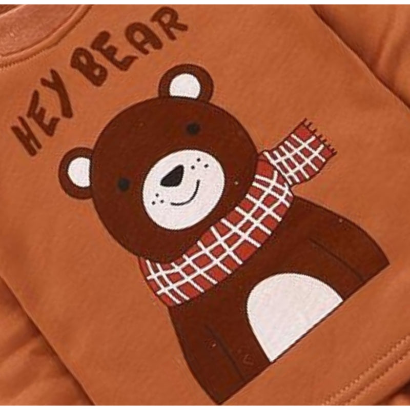 Hey Bear Kids Set – Soft Cotton Blend T-shirt and Shorts Outfit for Boys and Girls