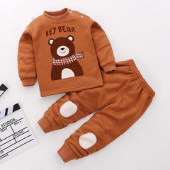 Hey Bear Kids Set – Soft Cotton Blend T-shirt and Shorts Outfit for Boys and Girls