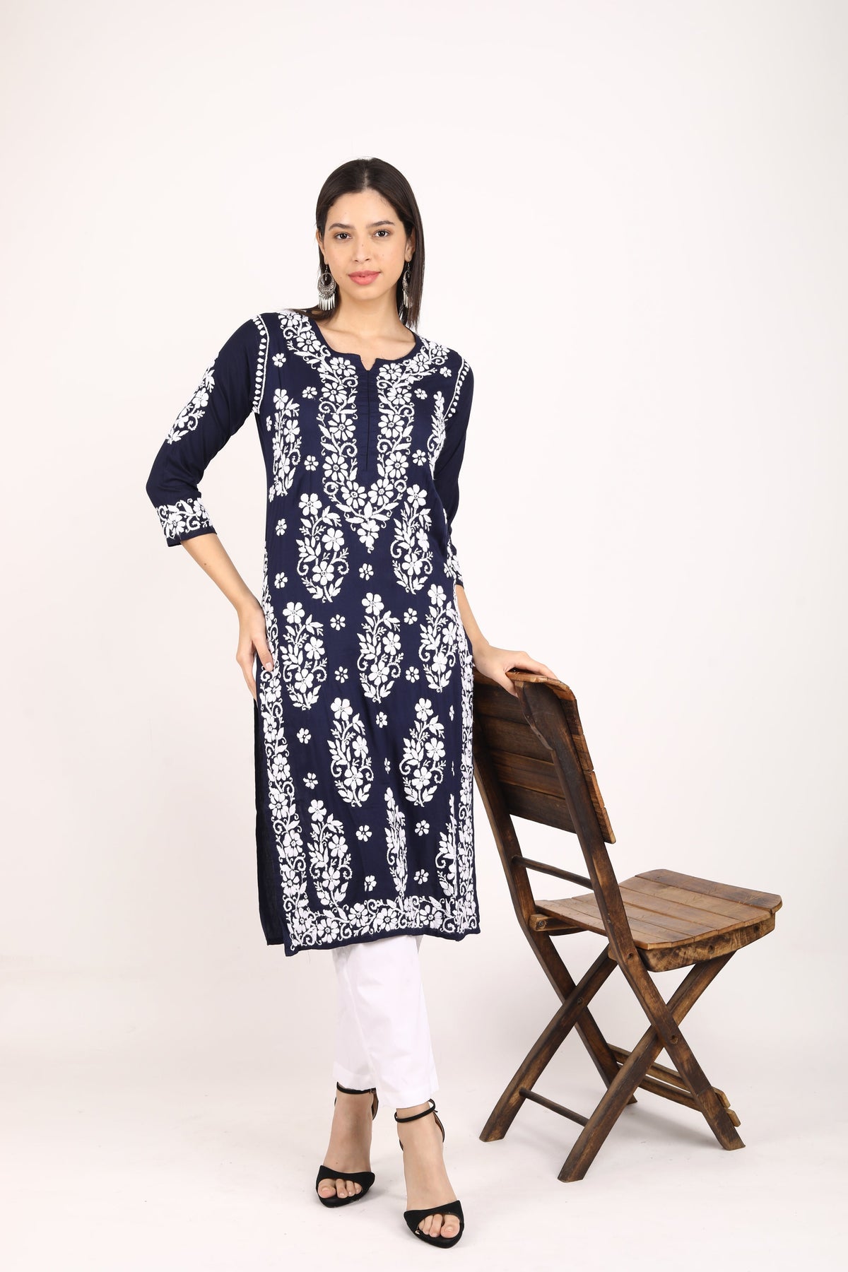 Noorie Premium Straight Chikankari Kurti