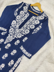 Bela Chikankari Long Kurta