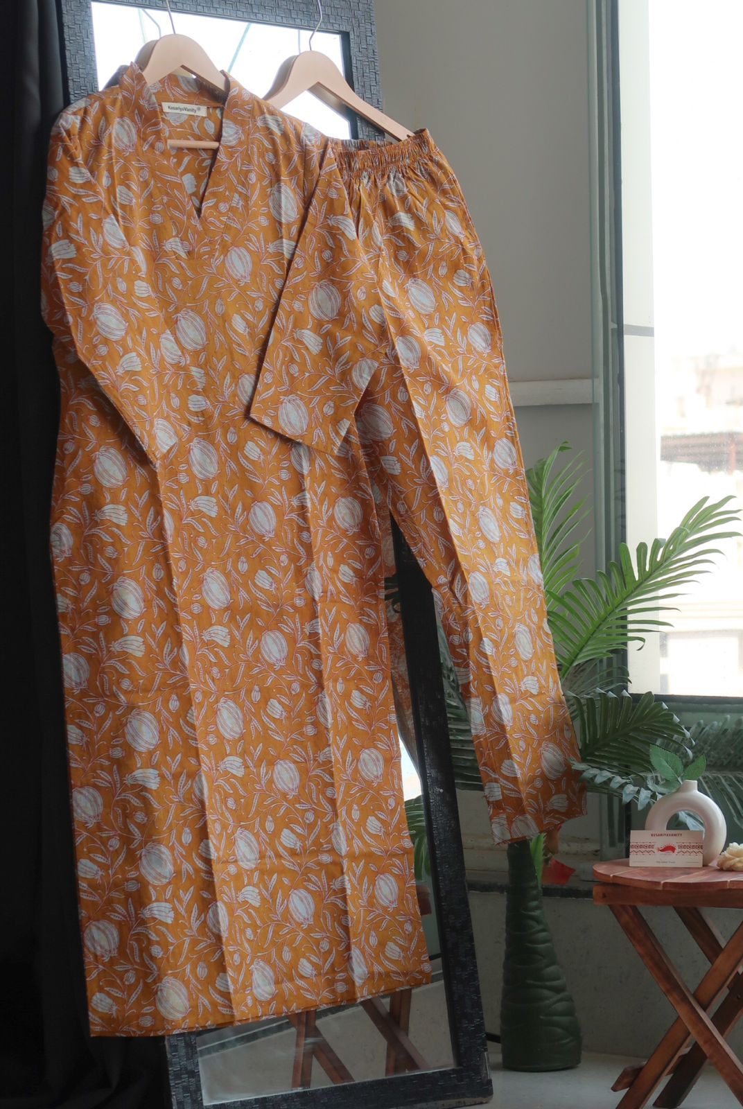 Buttery Caramel Straight Suit Set for Women