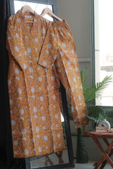 Buttery Caramel Straight Suit Set for Women