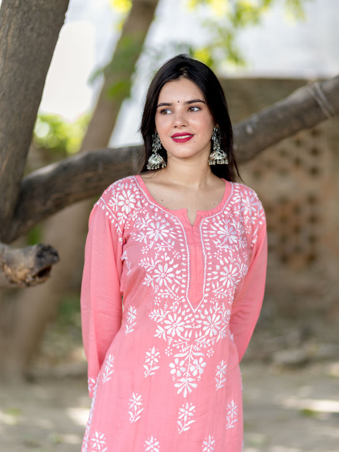 Saheli Modal Chikankari Kurti Sets