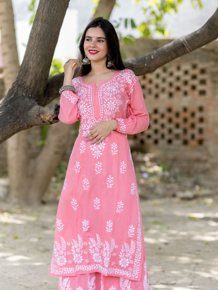 Saheli Modal Chikankari Kurti Sets