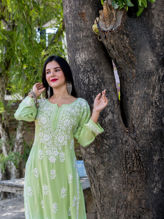 Saheli Modal Chikankari Kurti Sets