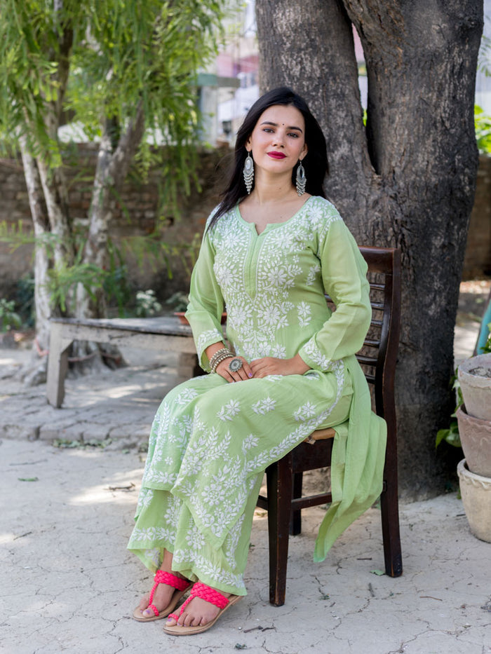 Saheli Modal Chikankari Kurti Sets