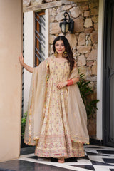 Elegant Faux Georgette Anarkali Suit Set