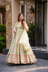 Elegant Faux Georgette Anarkali Set