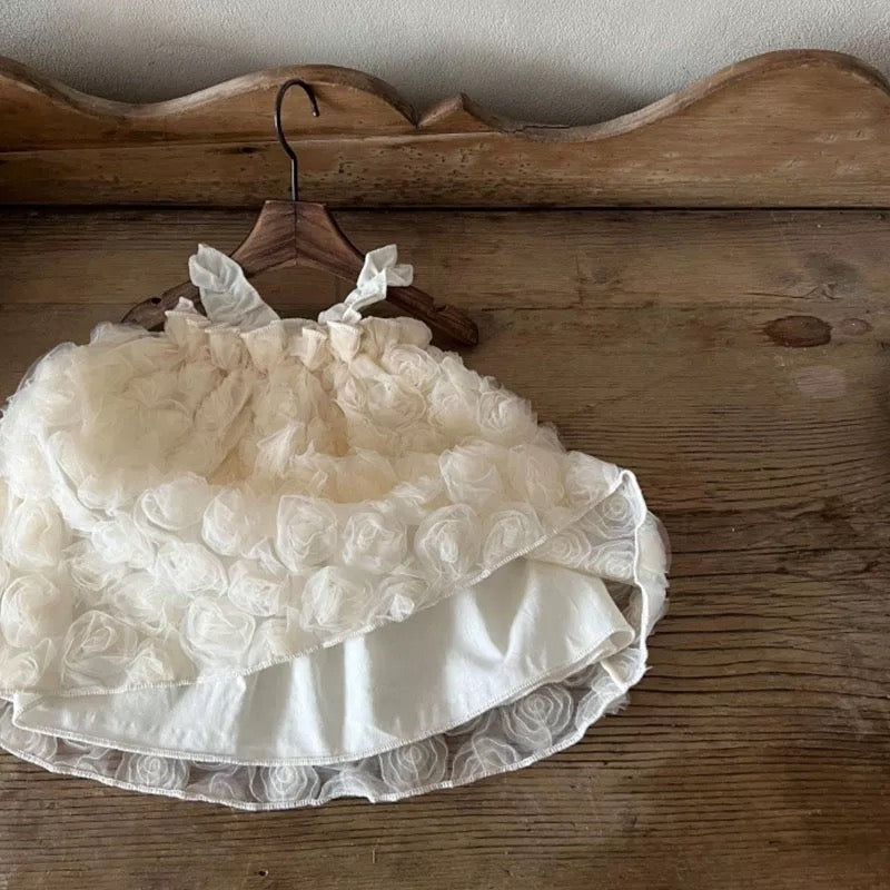 Rosy Bloom Girls Princess Dress – Elegant Party & Birthday Outfit