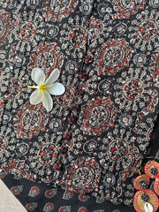 "Noora" Black Ajrakh hand block printed suit set(3 pc)