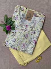 "Hira" Chikankari Kurta with Pants (2pc)