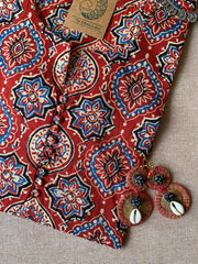 "Naaz" Ajrakh Hand Block Pritned Cotton Kurta