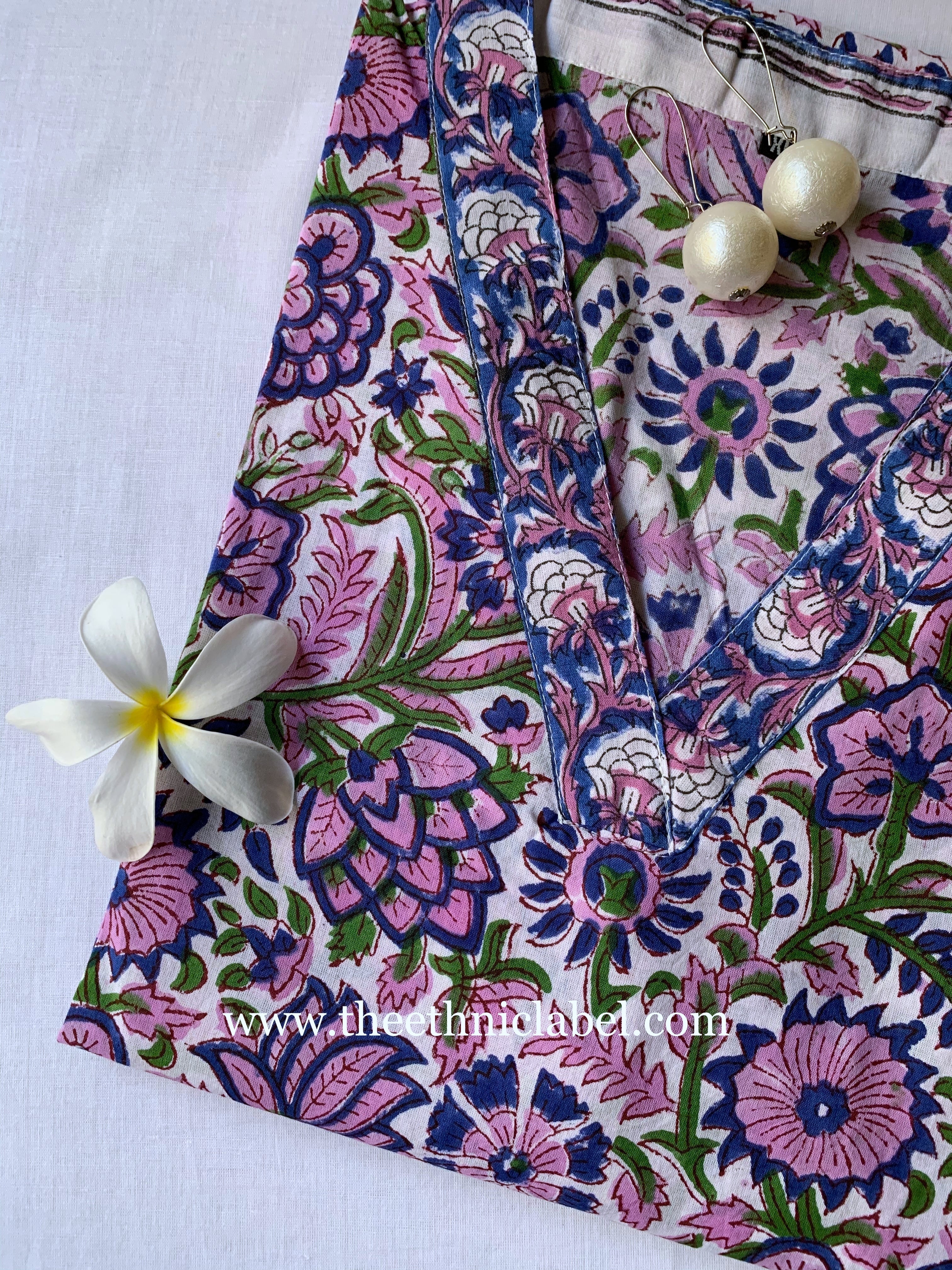 "Maahru" Hand Block Printed Cotton Kurta